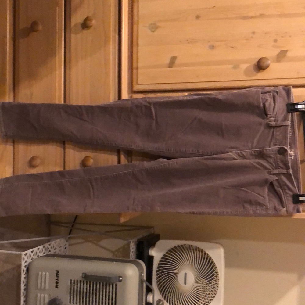 LOFT purple corduroy skinny pants